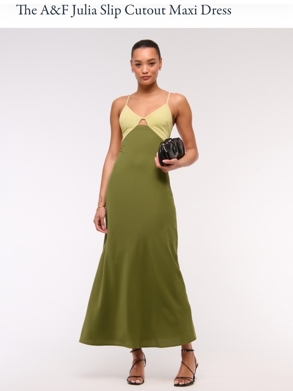 NWT The A&F Julia Slip Cutout Maxi Dress - Picture 1 of 7